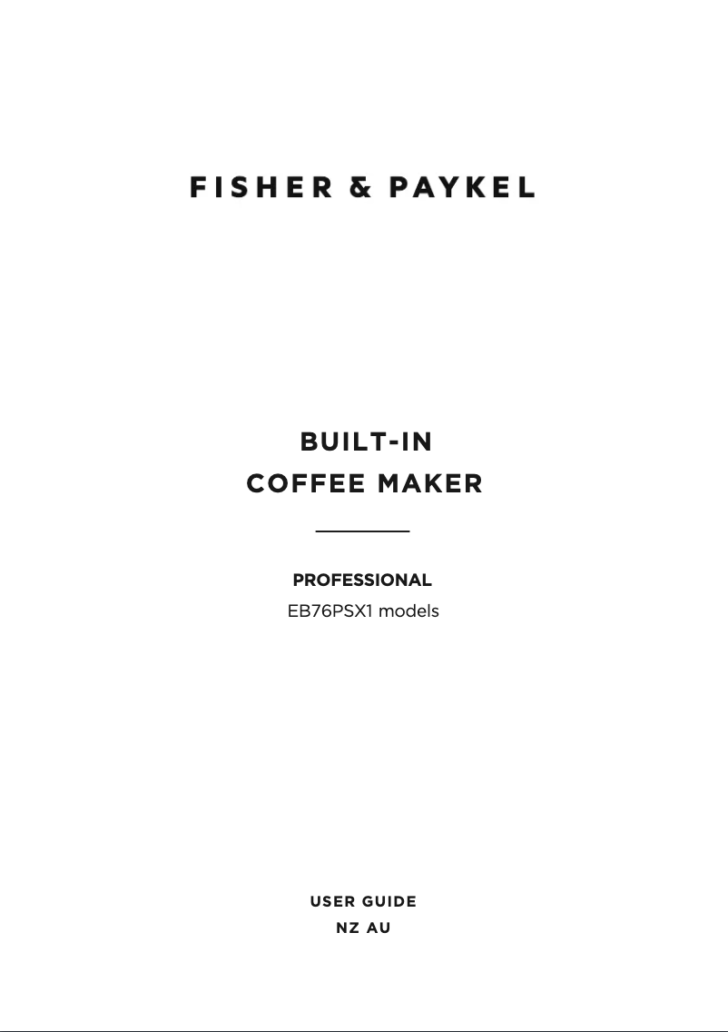 Image de la première page du manuel de l'appareil EB76PSX1