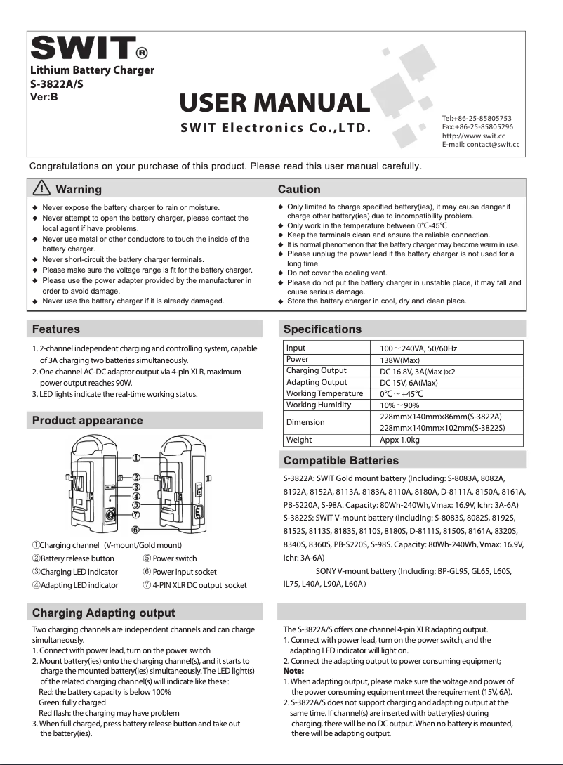 Image de la première page du manuel de l'appareil S-3602C