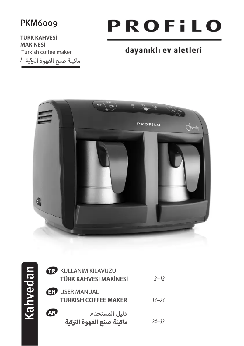 Page 1 de la notice Manuel utilisateur Profilo PKM6009