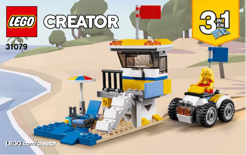 Page 1 de la notice Consignes visuelles Lego Creator 31079