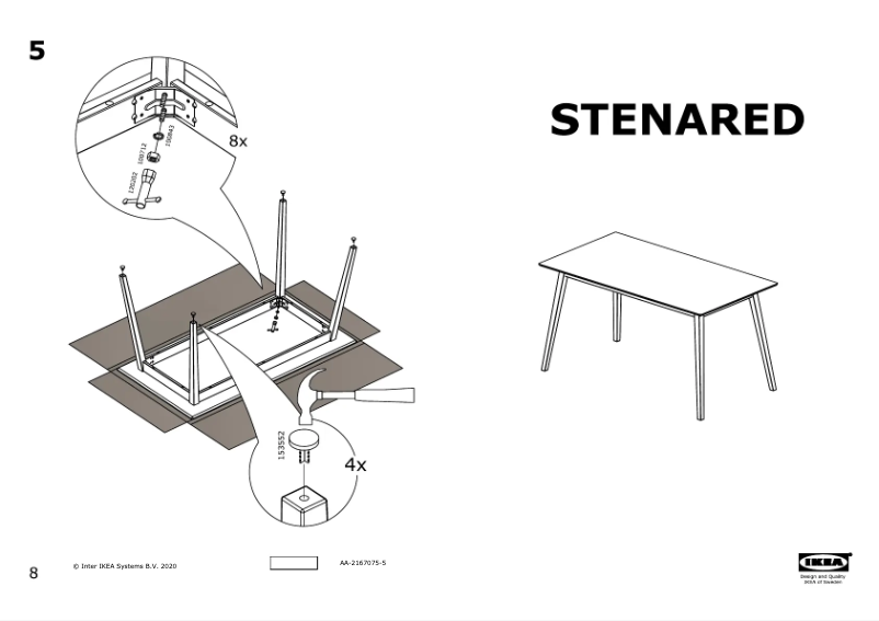 Page 1 de la notice Manuel utilisateur Ikea STENARED 604.678.87