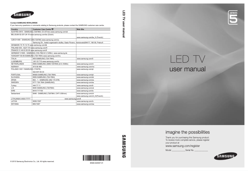 Image de la première page du manuel de l'appareil UE46C5105QW