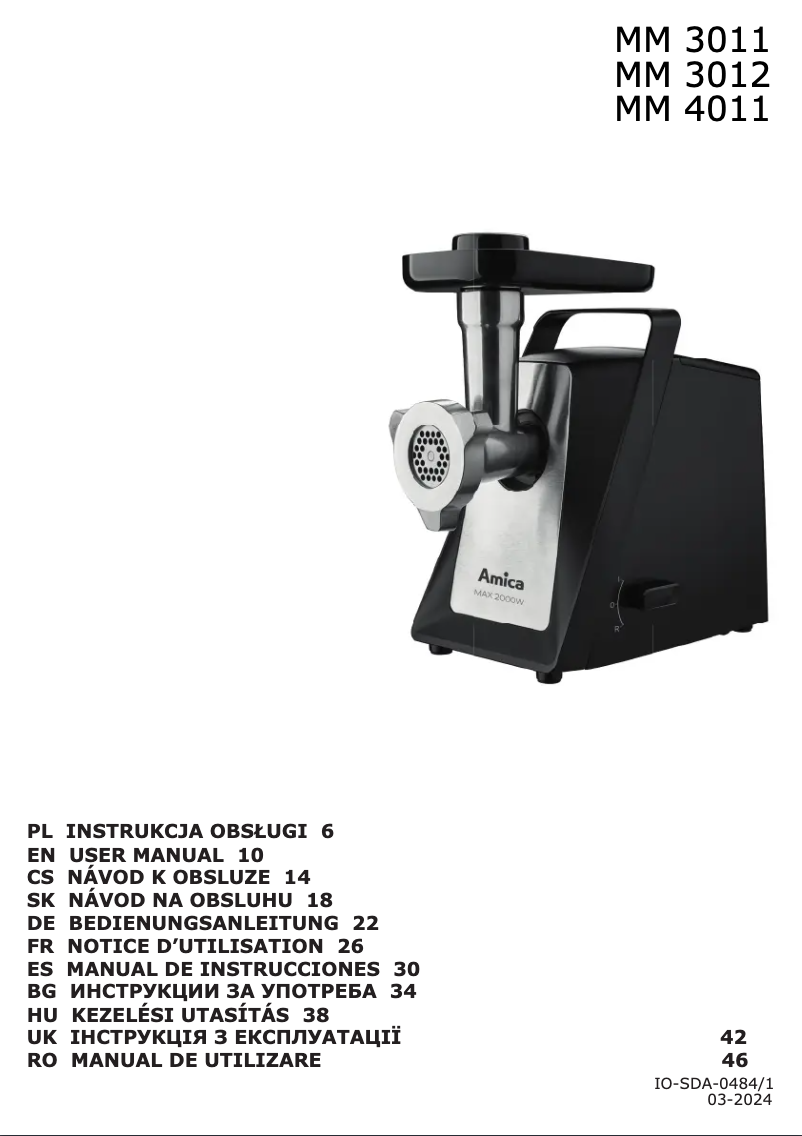 Image de la première page du manuel de l'appareil MM 3012