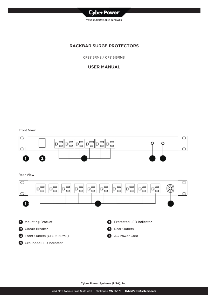 Image de la première page du manuel de l'appareil CPS815RMS