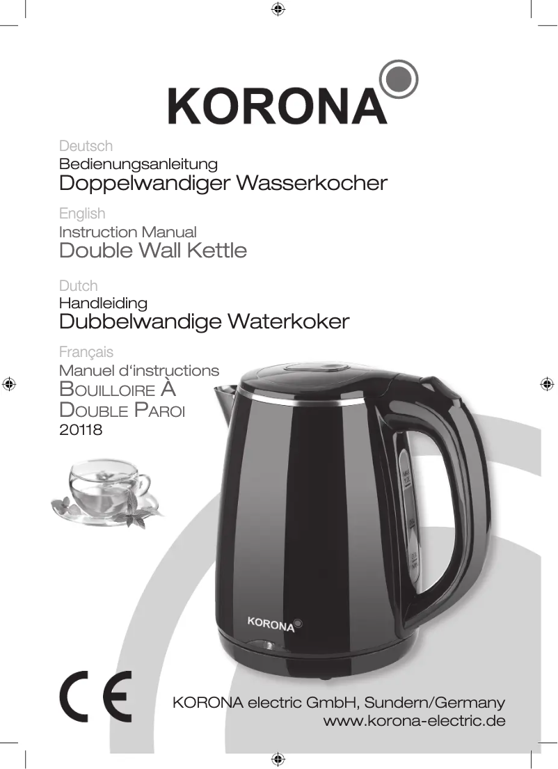 Page 1 de la notice Manuel utilisateur Korona 20118