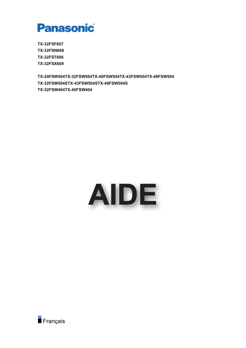 Imagen de la primera página del manual del dispositivo TX-32FSW504