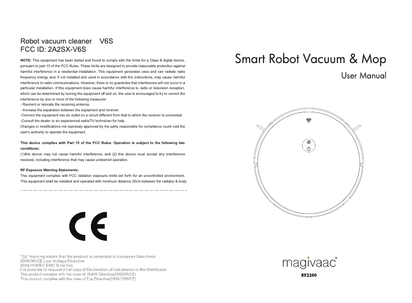 Page n°1 - Manuel utilisateur Magivaac RV2200