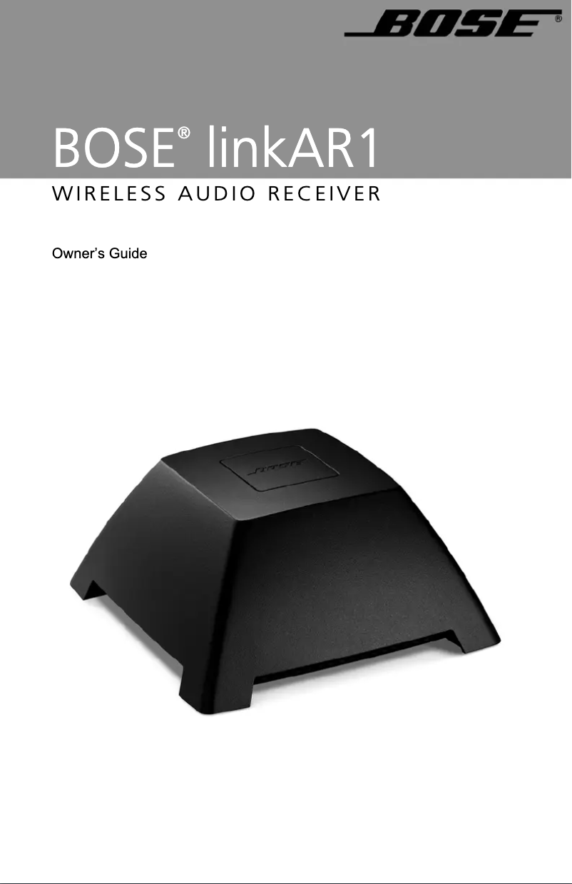 Page 1 de la notice Manuel utilisateur Bose Link AR1