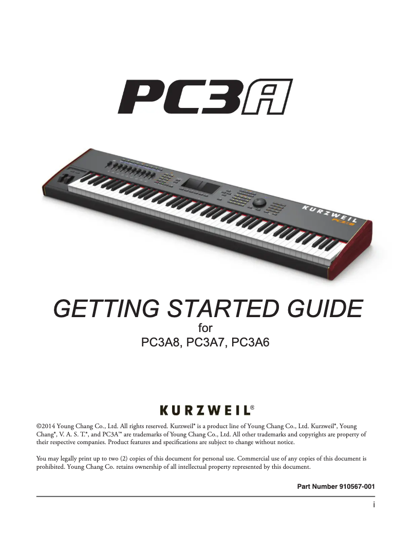 Image de la première page du manuel de l'appareil PC3A8