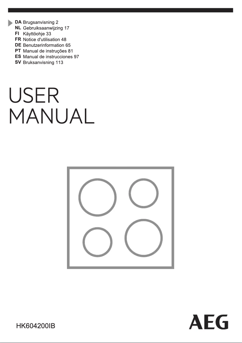 Image de la première page du manuel de l'appareil HK604200IB