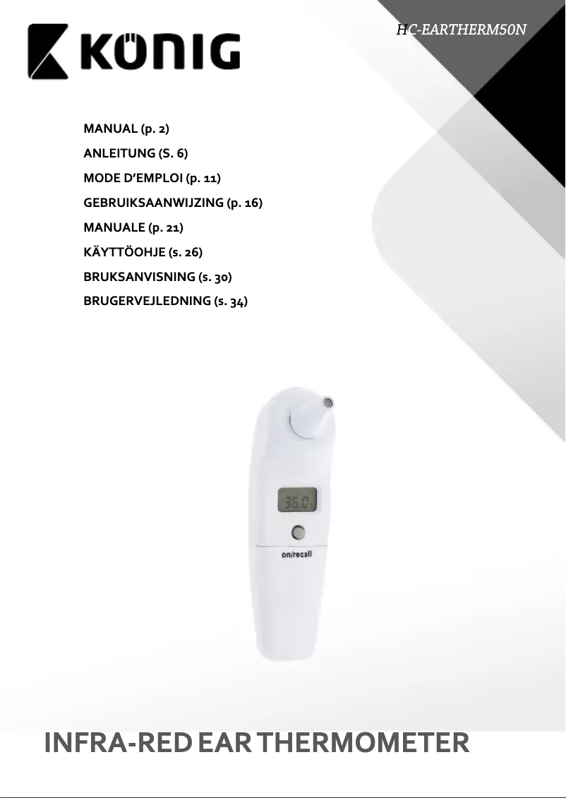 Image de la première page du manuel de l'appareil HC-EARTHERM50N