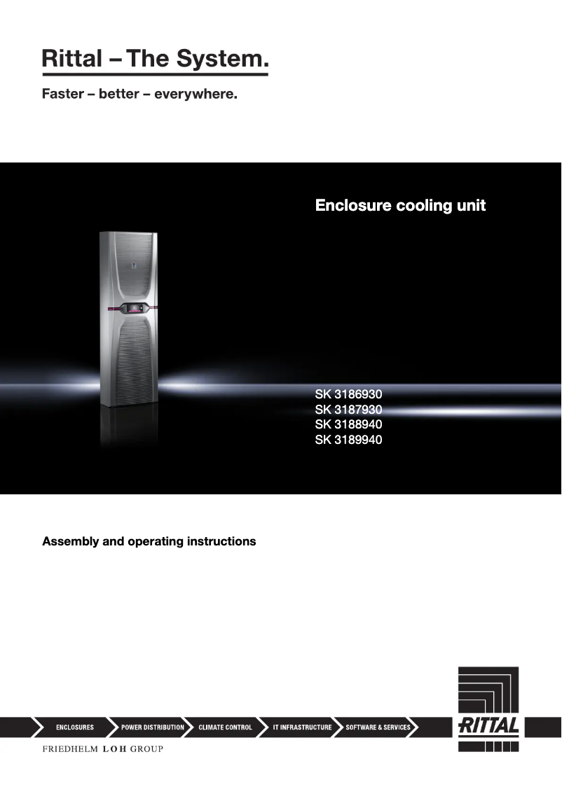 Page n°1 - Manuel utilisateur Rittal SK 3186930