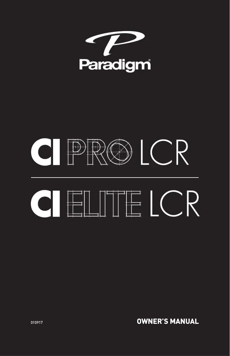 Image de la première page du manuel de l'appareil CI Pro P65-RX v2