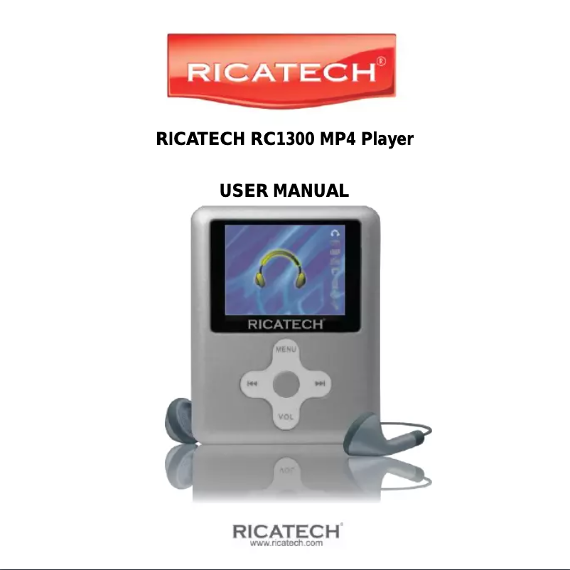 Page 1 de la notice Manuel utilisateur Ricatech RC-1300