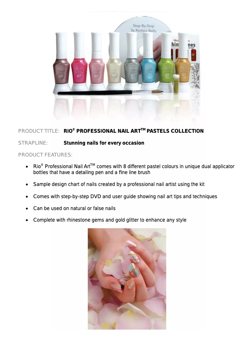 Image de la première page du manuel de l'appareil Professional Nail Art
