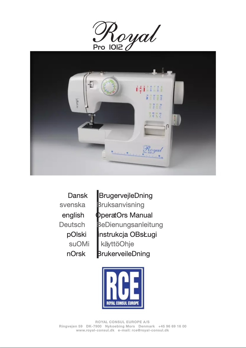 Page n°1 - Manuel utilisateur RCE Royal Pro 1012