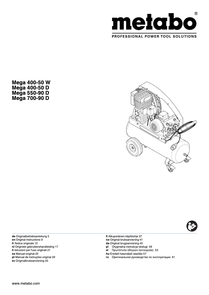 Imagen de la primera página del manual del dispositivo Mega 400-50 D