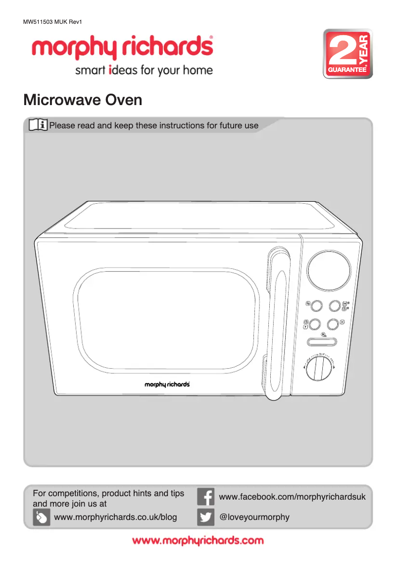 Página 1 del manual Manual de usuario Morphy Richards 511503