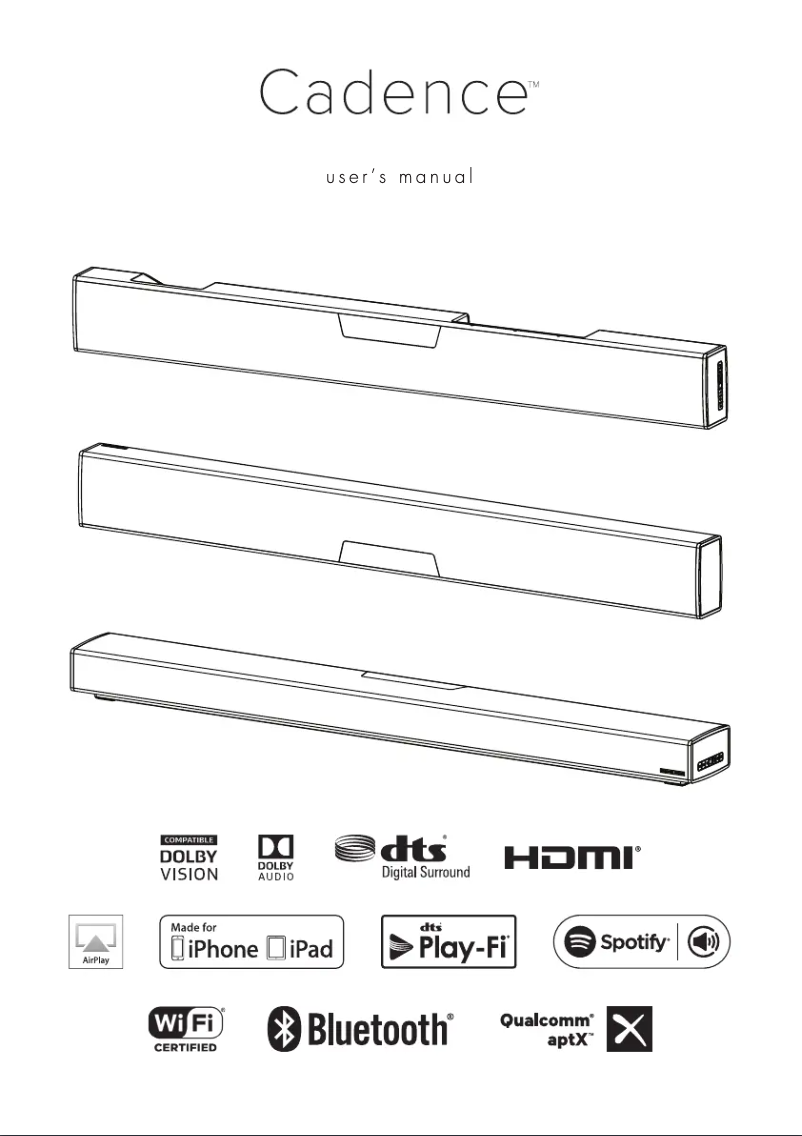 Image de la première page du manuel de l'appareil Cadence