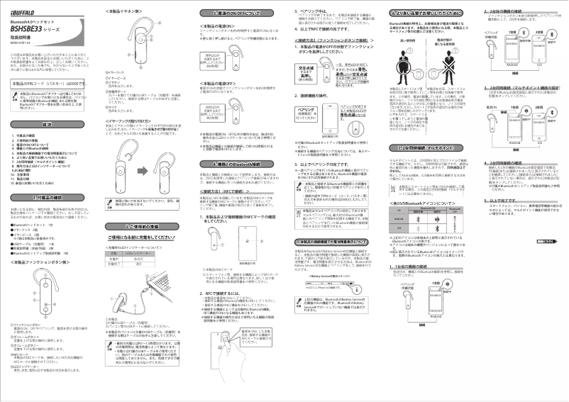 Page 1 de la notice Manuel utilisateur Buffalo BSHSBE33
