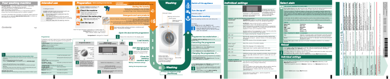 Page 1 de la notice Manuel d'utilisation et d'entretien Siemens WM14S742EE