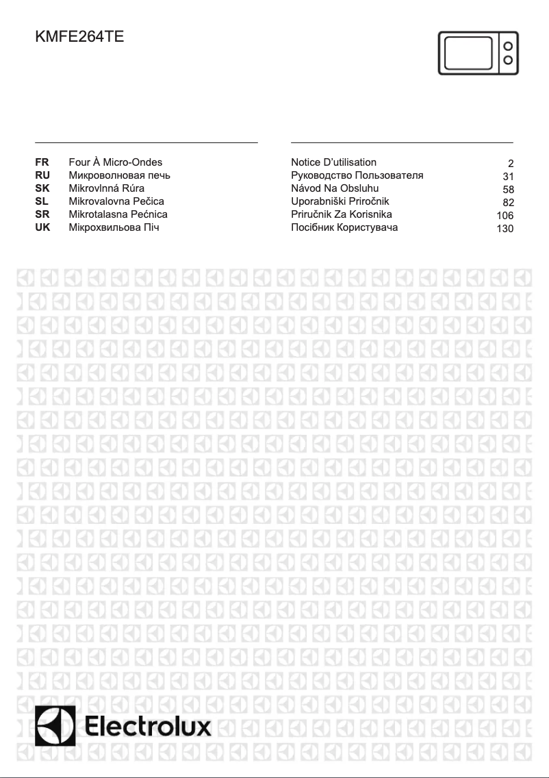 Page 1 de la notice Manuel utilisateur Electrolux KMFE264TEX