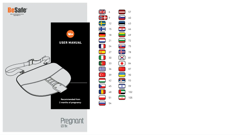 Page n°1 - Manuel utilisateur BeSafe Pregnant iZi FIX