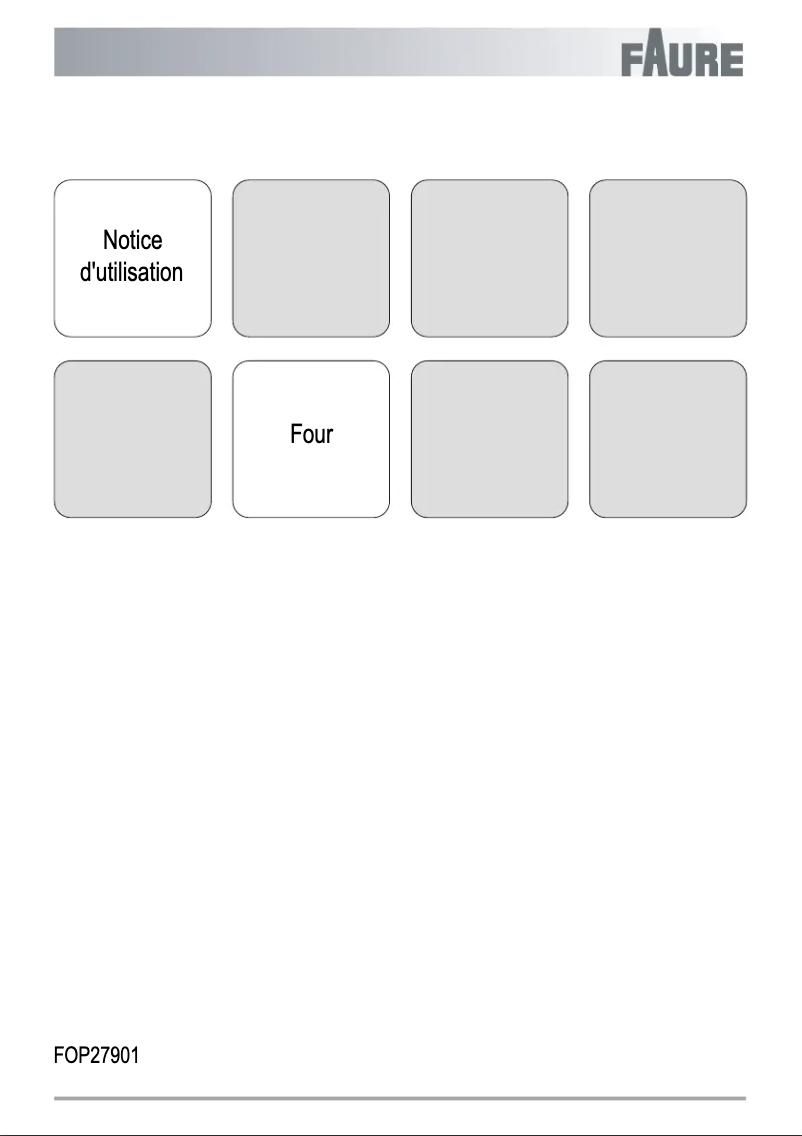 Page 1 de la notice Manuel utilisateur Faure FOP27901XB