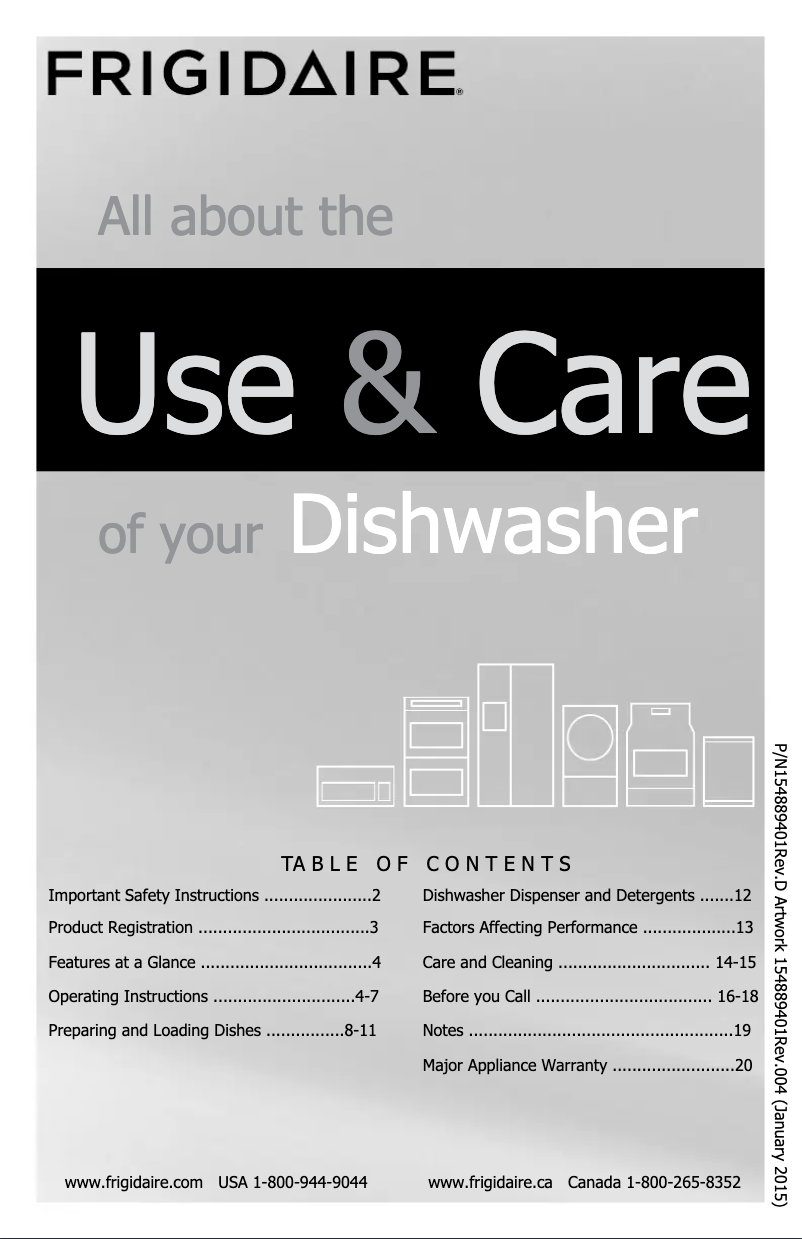 Página 1 del manual Manual de usuario Frigidaire Gallery 24''