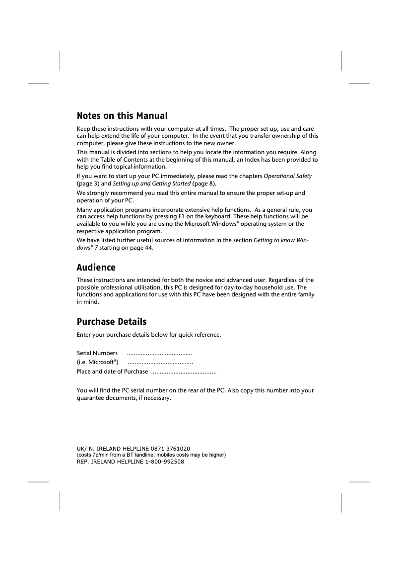 Image de la première page du manuel de l'appareil Akoya E4355 D (MD 8341)