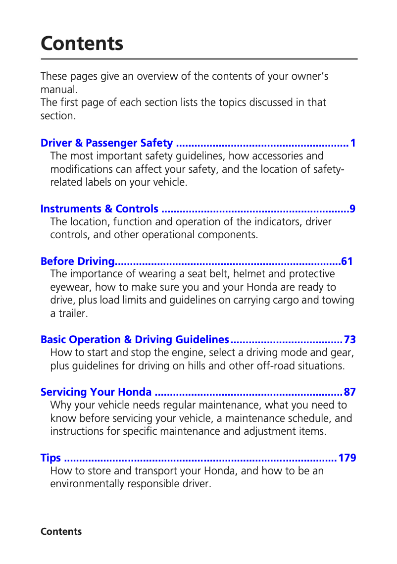 Página 1 del manual Manual de usuario Honda Pioneer 700-4 (2015)