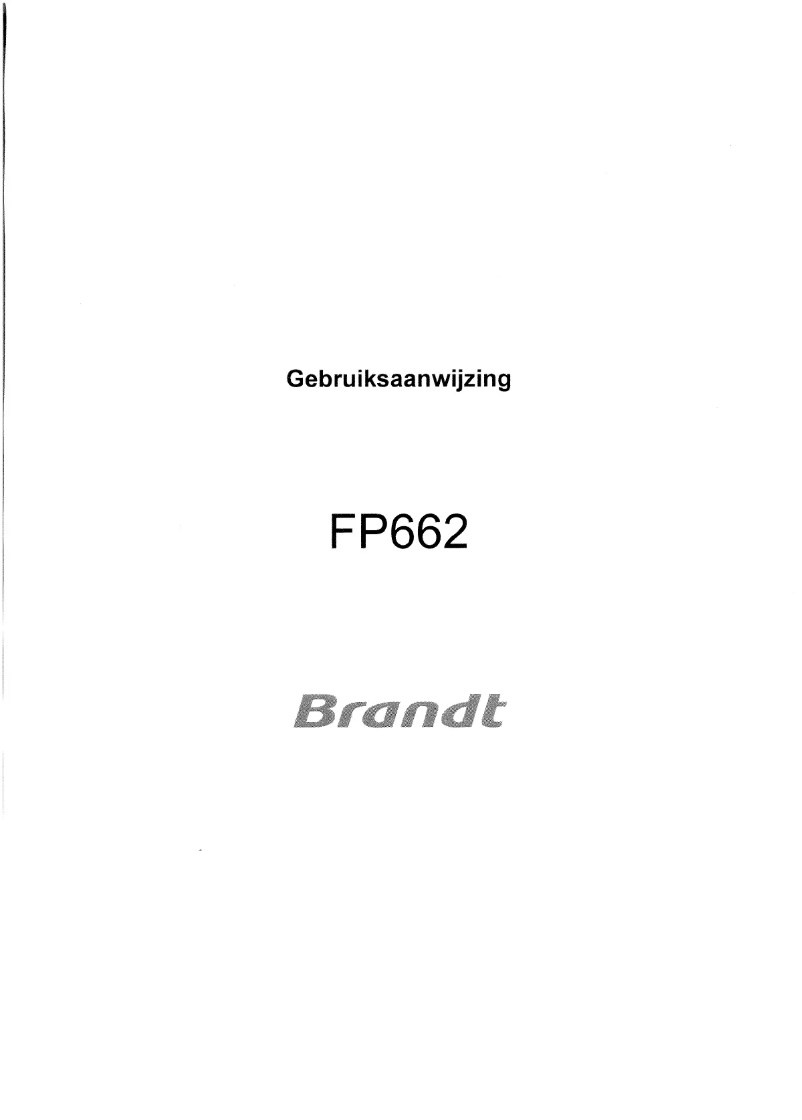 Page n°1 - Manuel utilisateur Brandt FP662