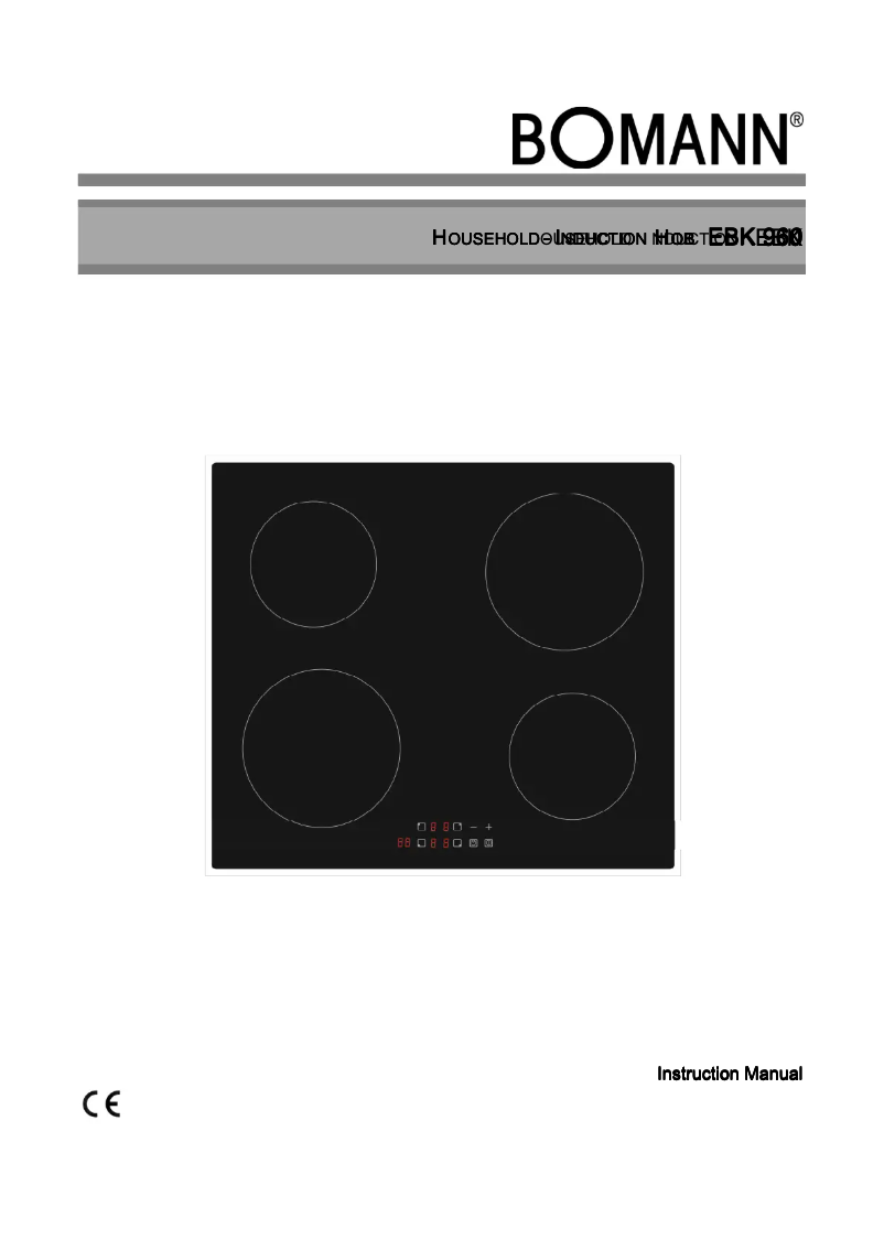 Page n°1 - Manuel utilisateur Bomann EBK 960