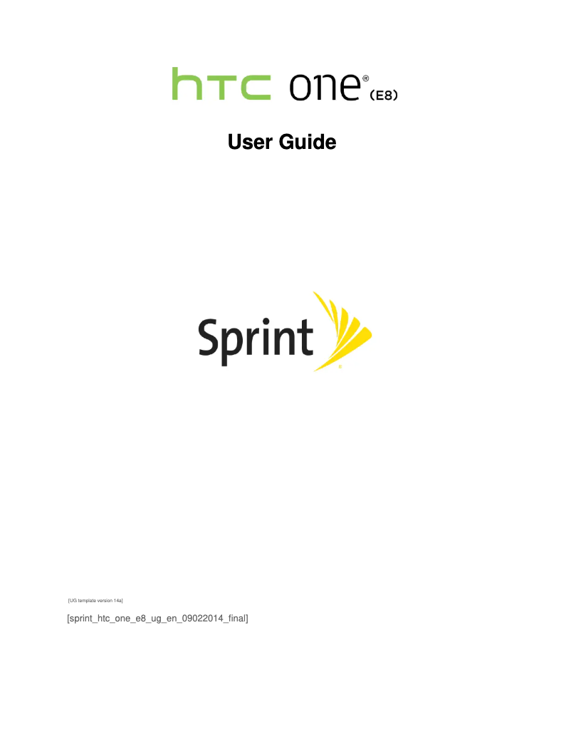 Page 1 de la notice Manuel utilisateur HTC One E8