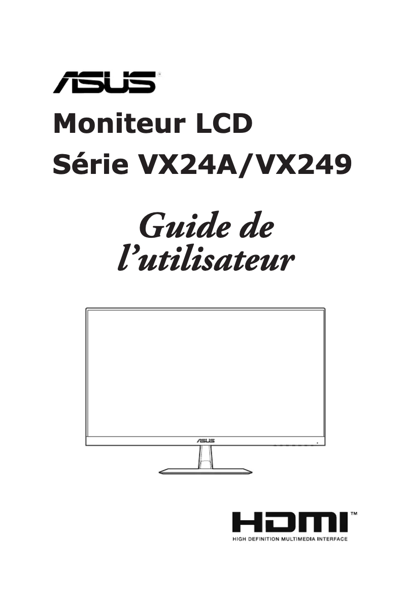 Page n°1 - Manuel utilisateur Asus VX249H