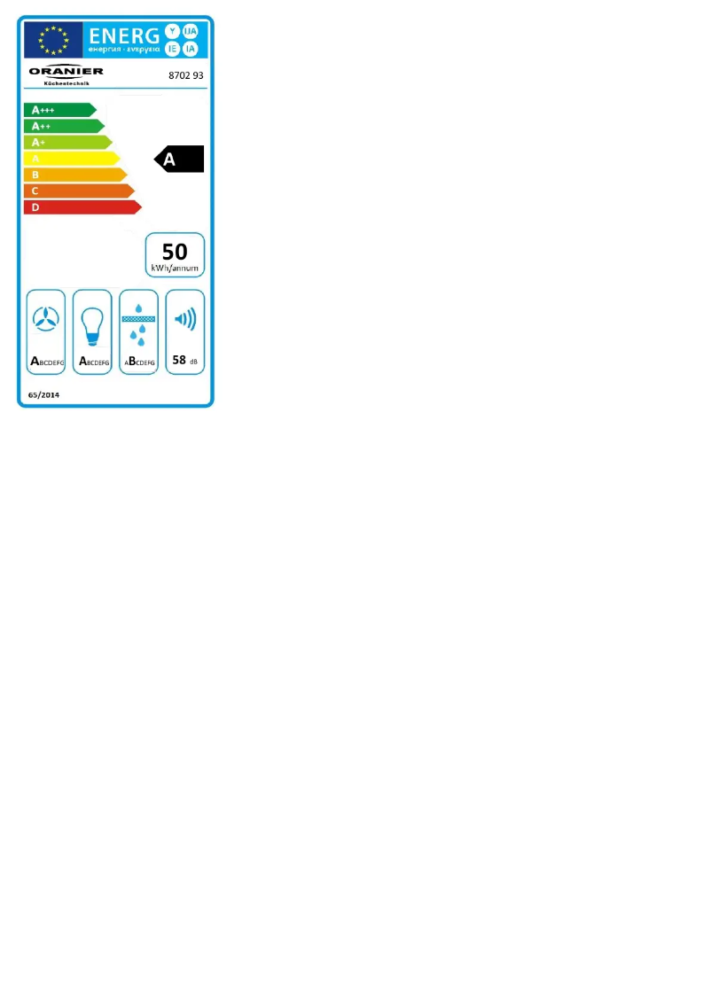 Page 1 de la notice Manuel utilisateur Oranier Meba² 60 W