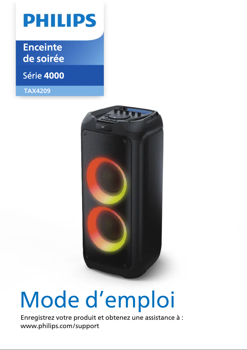 Page n°1 - Manuel utilisateur Philips TAX4209