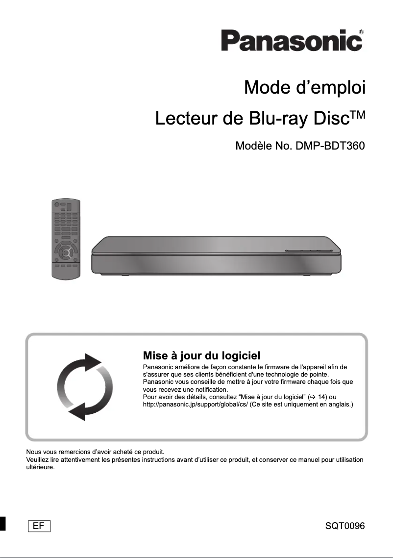 Página 1 del manual Manual de usuario Panasonic DMP-BDT360