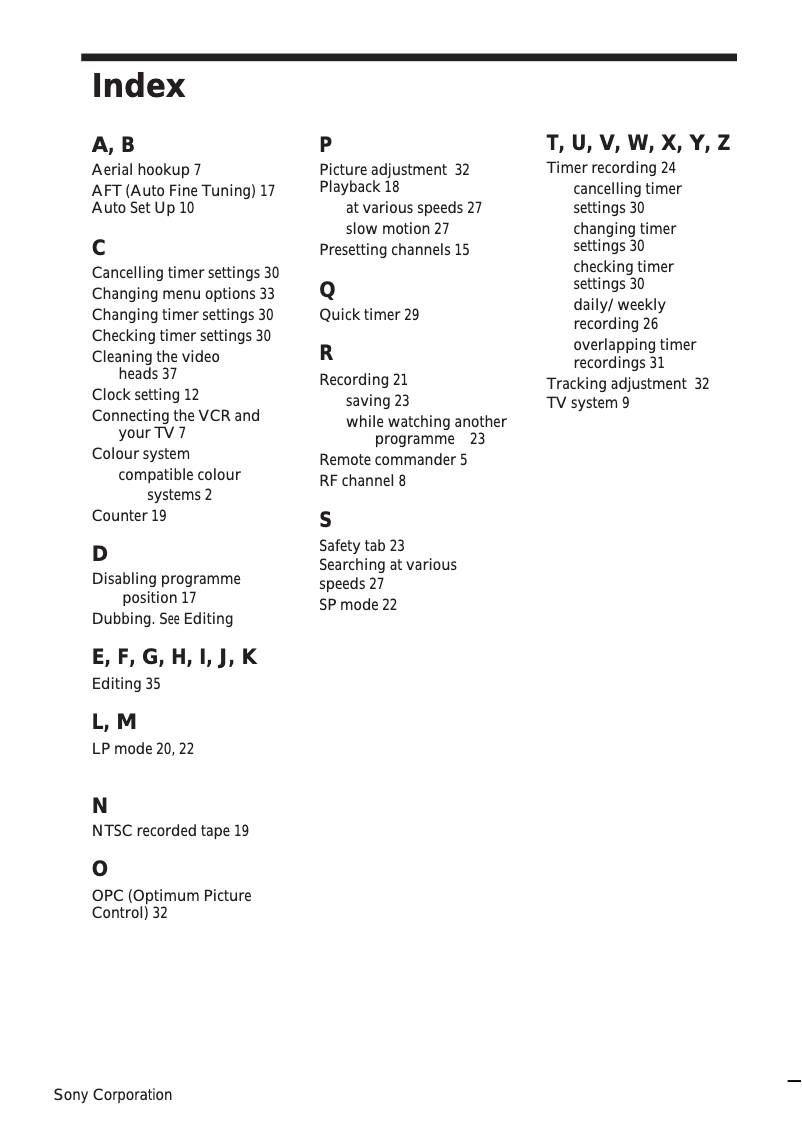 Page 1 de la notice Manuel utilisateur Sony SLV-E480EE