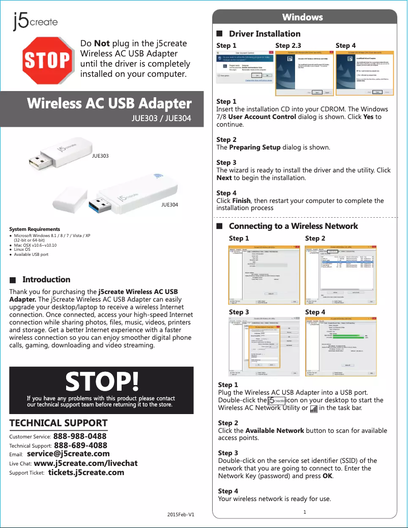 Image de la première page du manuel de l'appareil JUE303