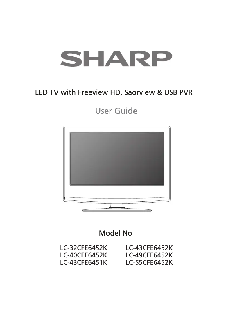 Page 1 de la notice Manuel utilisateur Sharp LC-43CFE6451K