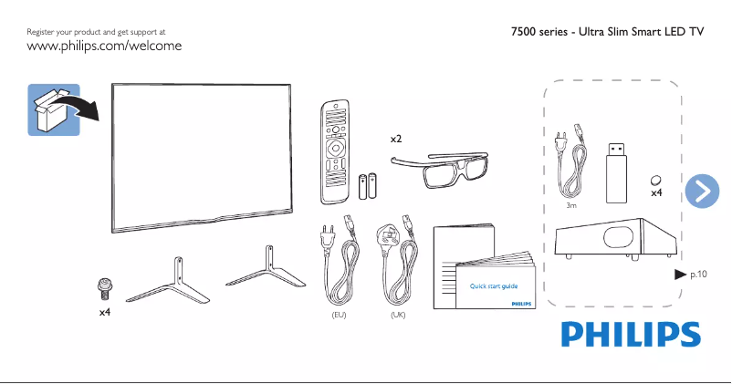 Imagen de la primera página del manual del dispositivo 65PFS7559