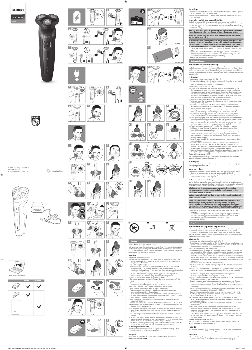 Page n°1 - Manuel utilisateur Philips Series 5000 S5465