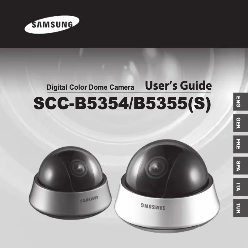 Page 1 de la notice Manuel utilisateur Samsung SCC-B5354SP