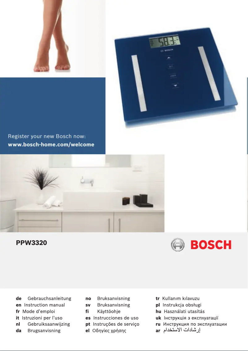 Page n°1 - Manuel utilisateur Bosch AxxenceSlimLine Analysis PPW3320