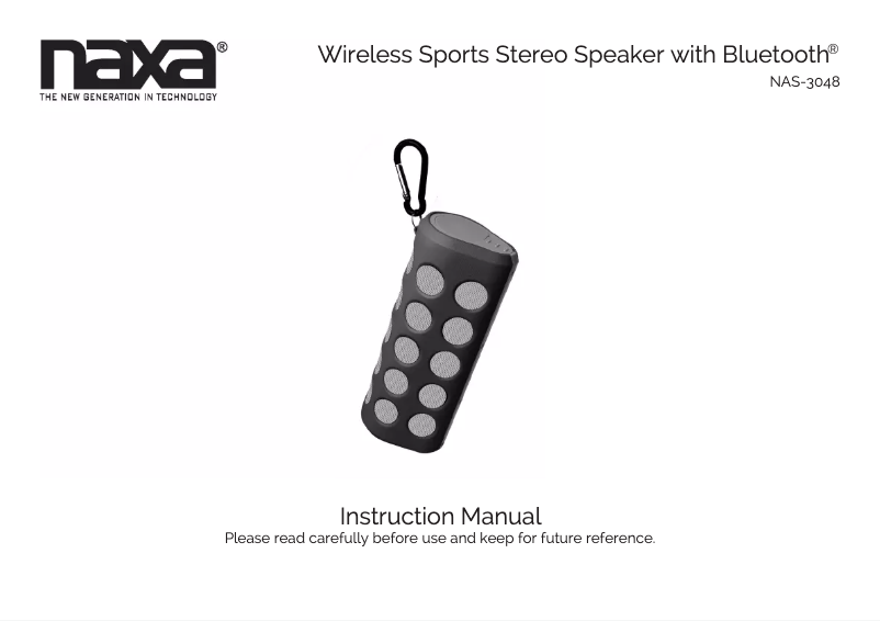 Page 1 of the manual User Manual Naxa NAS-3048