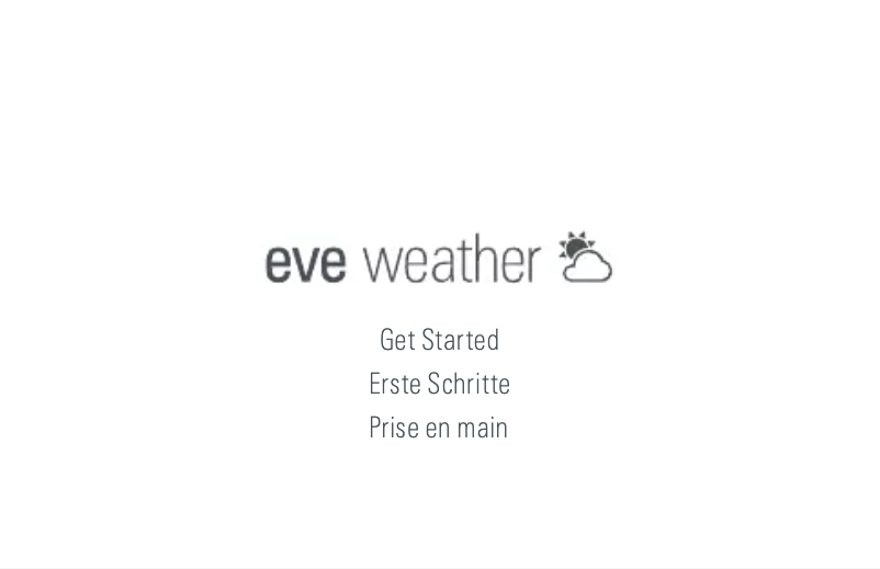 Page n°1 - Manuel utilisateur EVE Weather