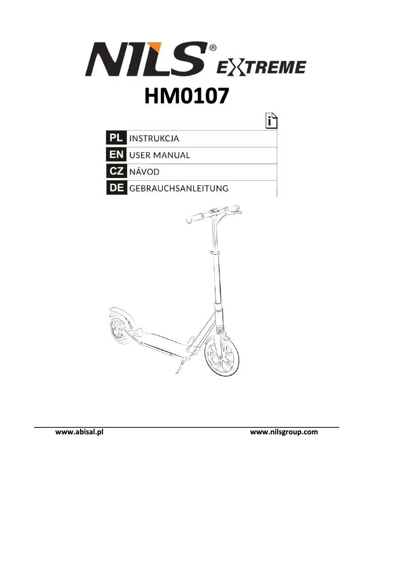 Página 1 del manual Manual de usuario Nils Extreme HM0107