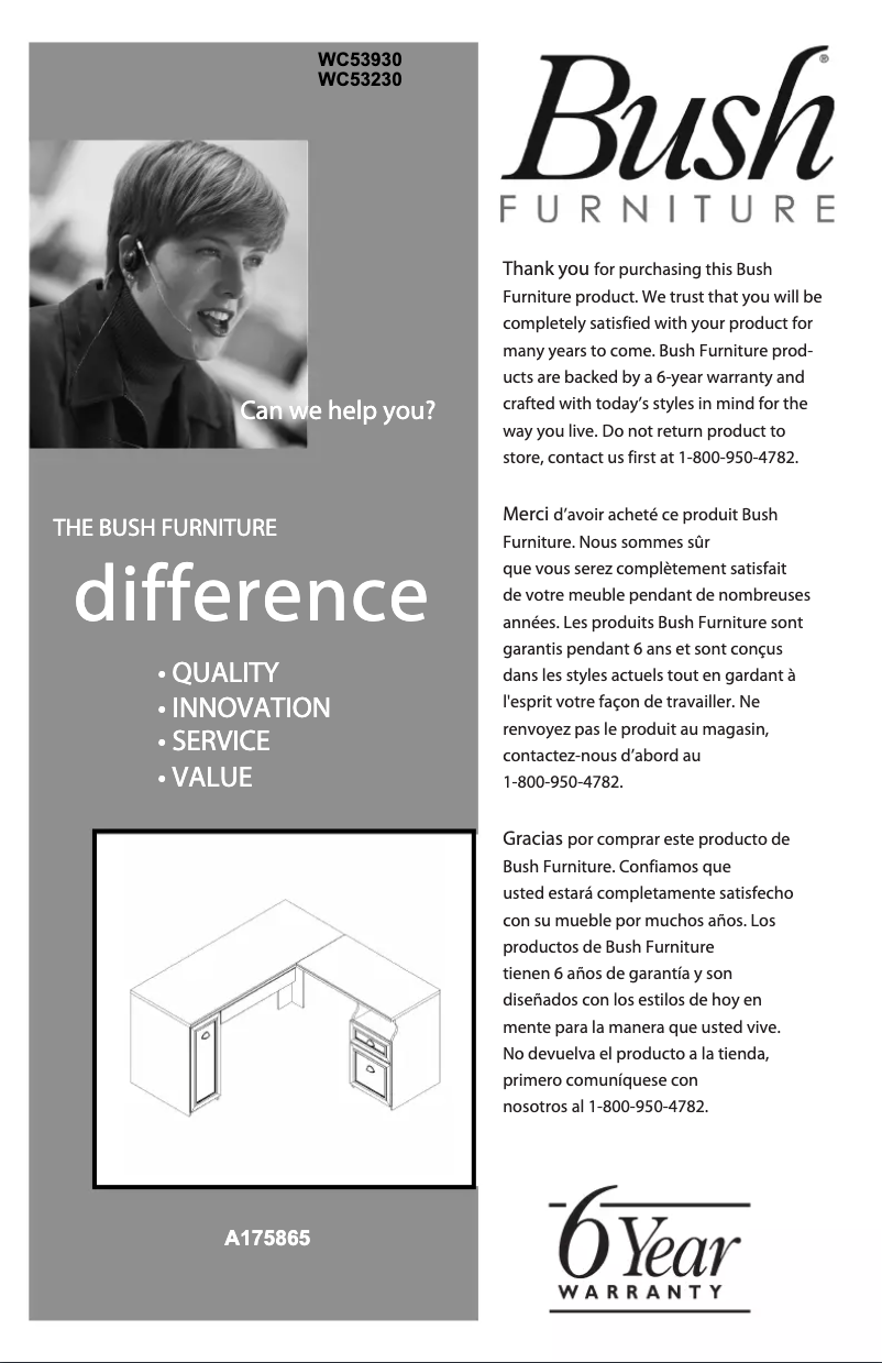 Page 1 de la notice Guide d'installation Bush Fairview WC53981-03