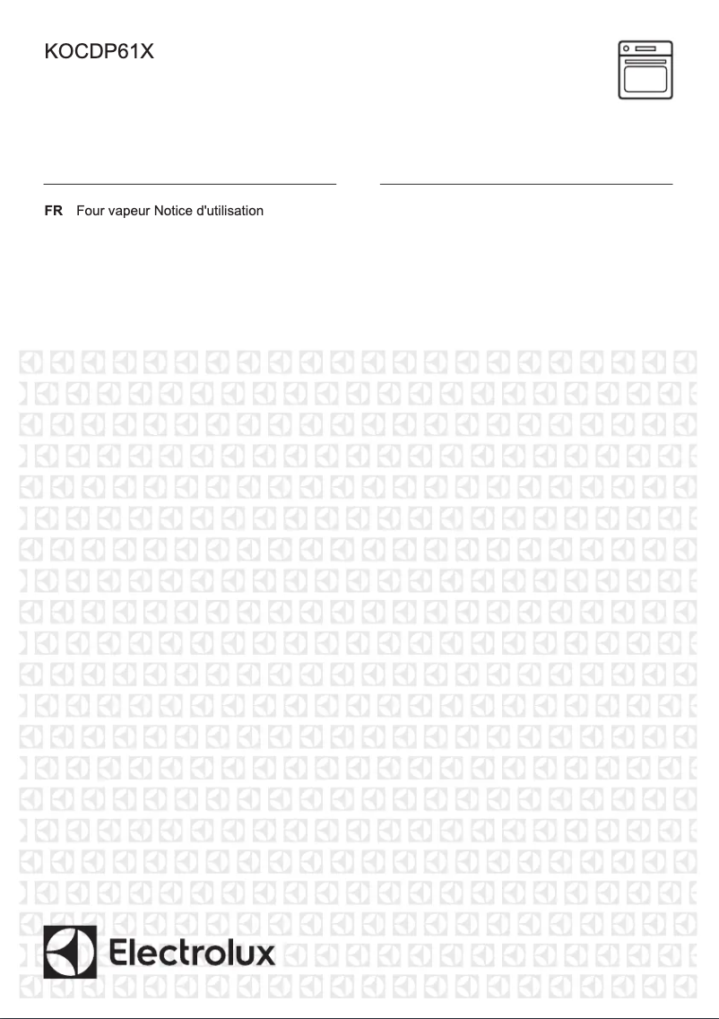 Page 1 de la notice Manuel utilisateur Electrolux KOCDP61X